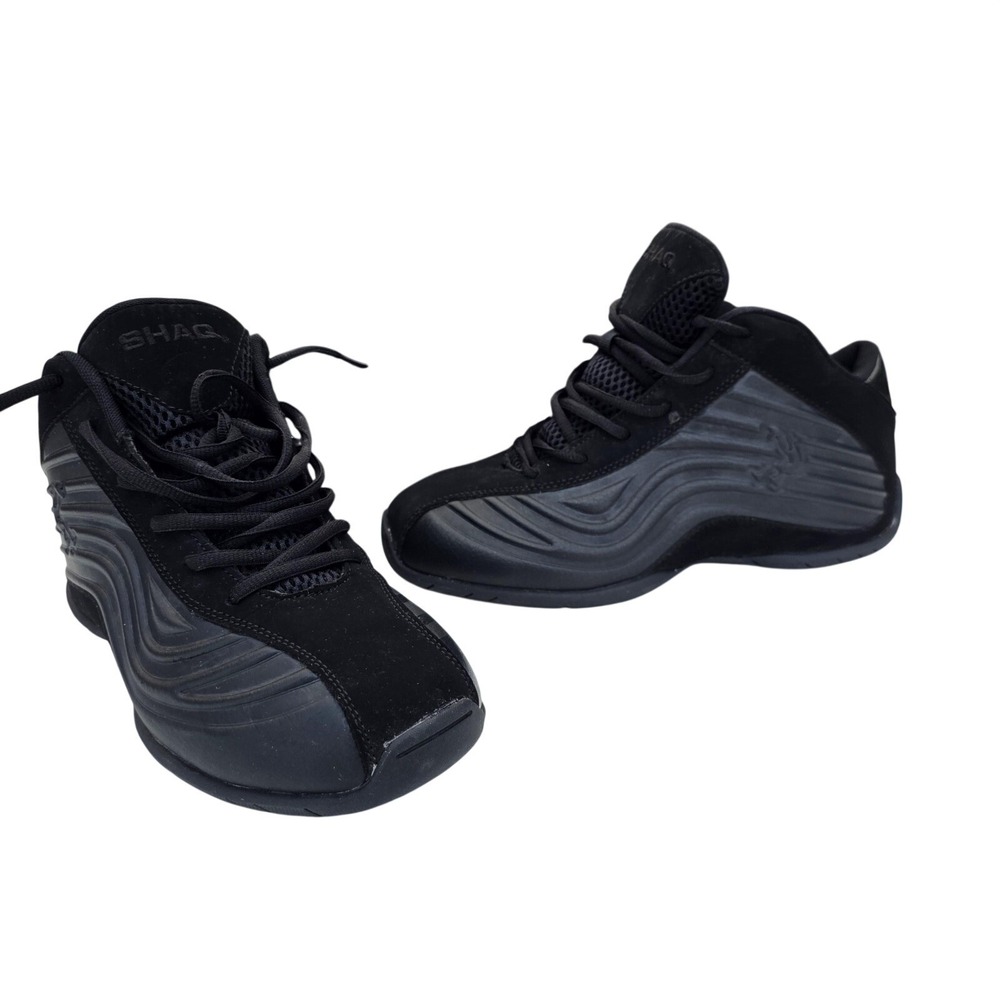 Shaq Double Double Shoes Mens Size 8.5 Black Basketball Sneakers Mid Top Comfort
